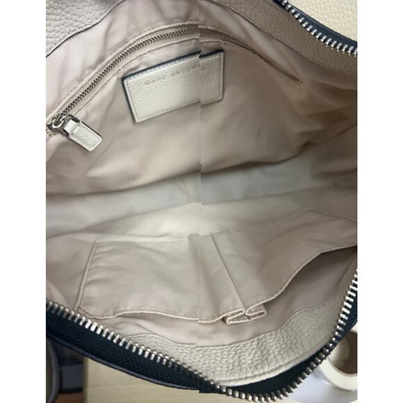 Marc Jacobs Gotham City Hobo Shoulder Bag Beige 100% Cow Leather - Picture 9 of 14